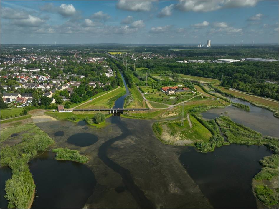 Das Hochwasser-Rückhaltebecken Dortmund-Mengede und Hof Emscher-Auen entdecken